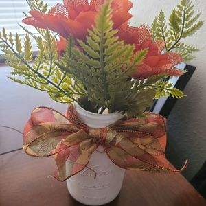 Rustic fall mason jar